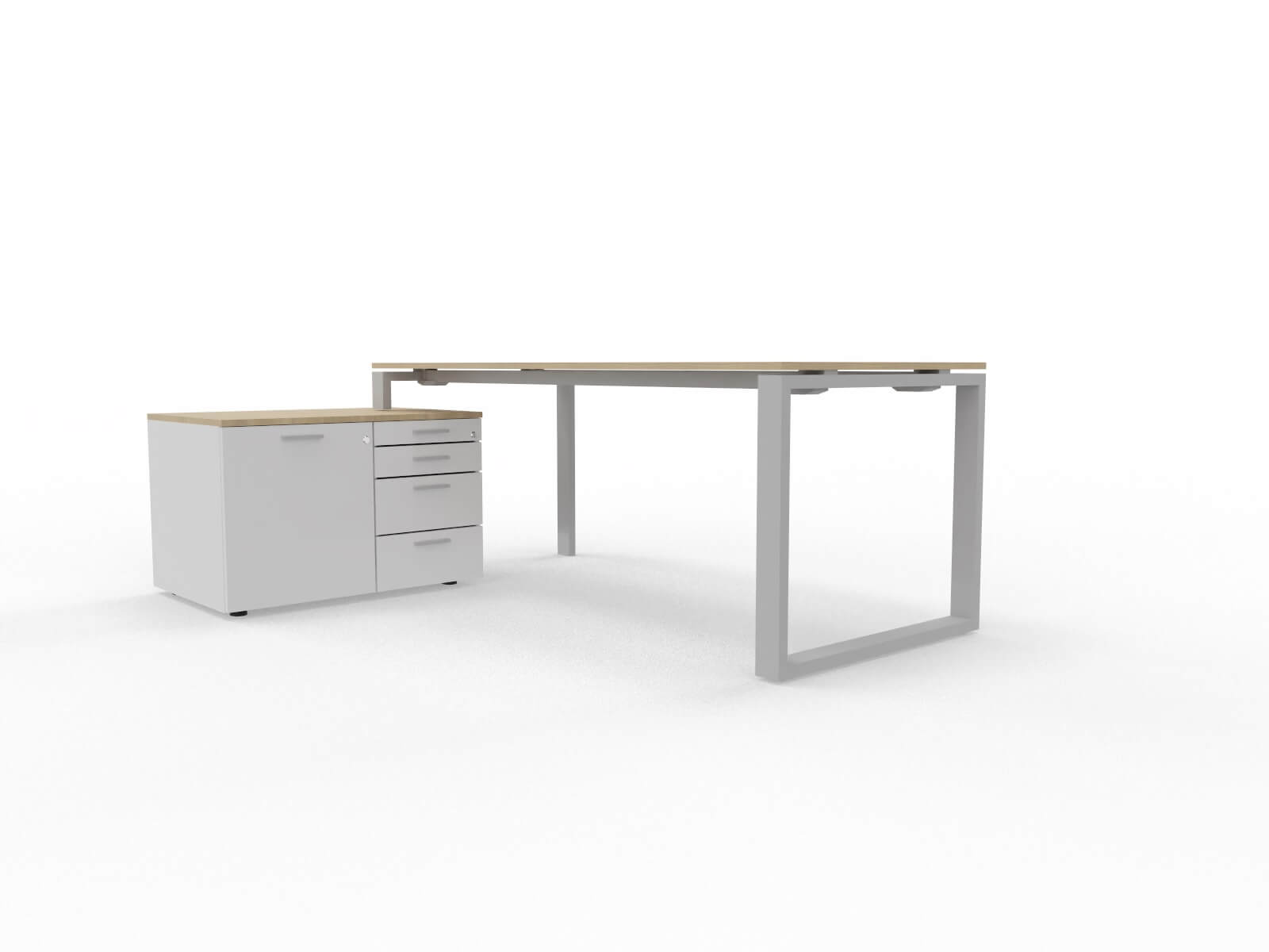 Schreibtisch mit Sideboard LOOPY, Cheftisch | Büromöbel