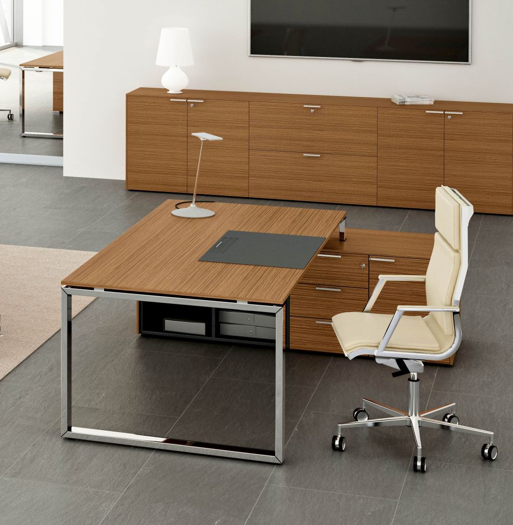 Schreibtisch mit Sideboard LOOPY | Büromöbel
