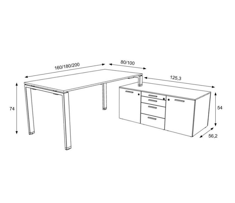 abmessungen-schreibtisch-mit-sideboard-mit-tueren