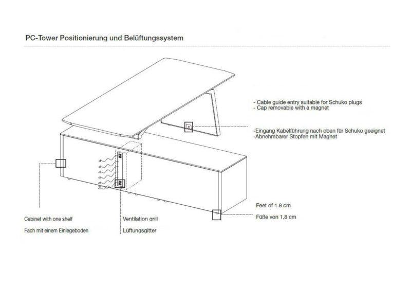 Schreibtisch-mit-Sideboard-Metar-Belueftungssystem