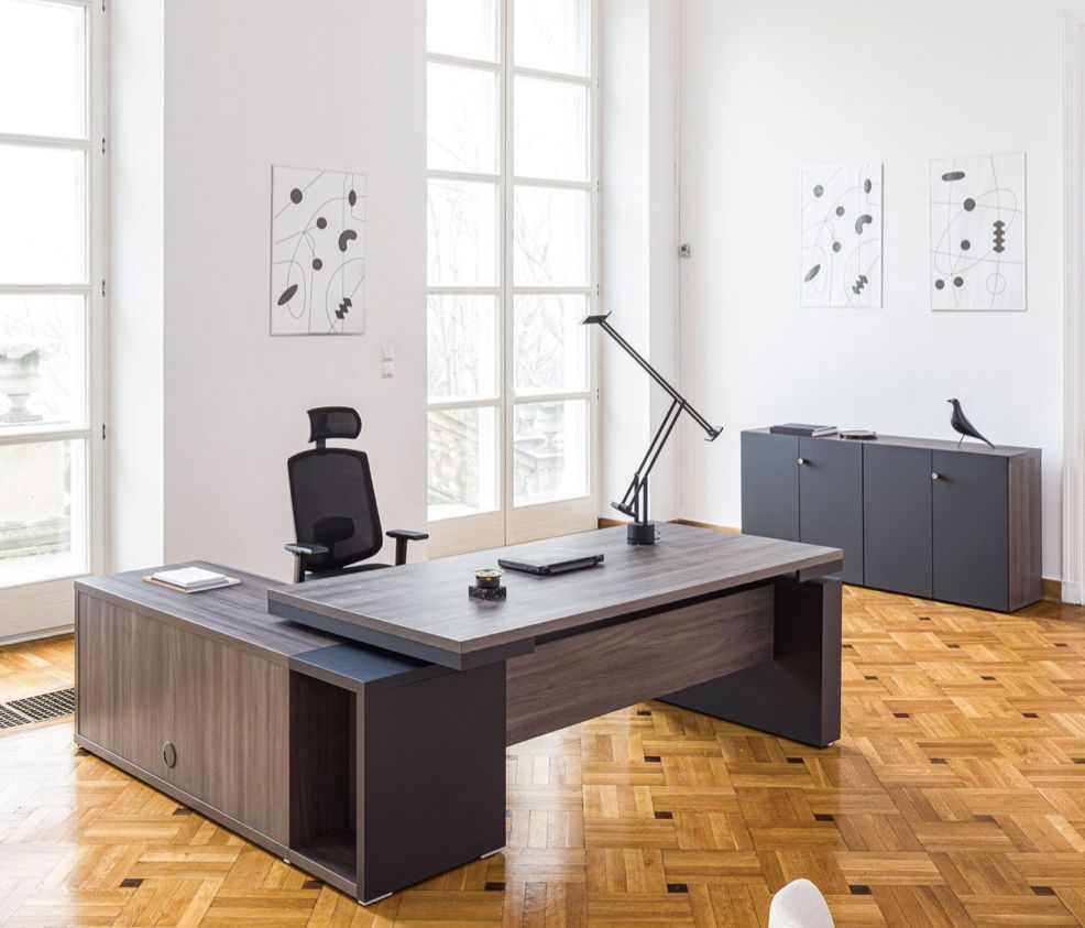 Schreibtisch FARO elektr höhenverstellbar 76-130 cm Sideboard