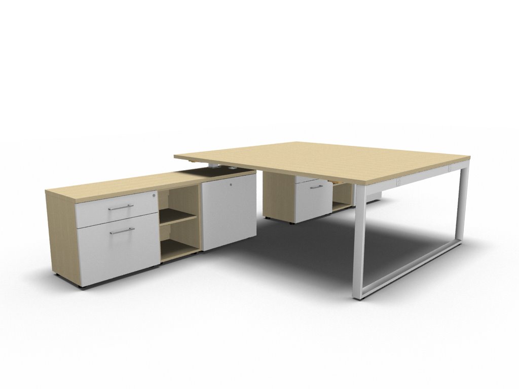 Schreibtisch für 2 Pers. YAN_Z mit Sideboards | Büromöbel