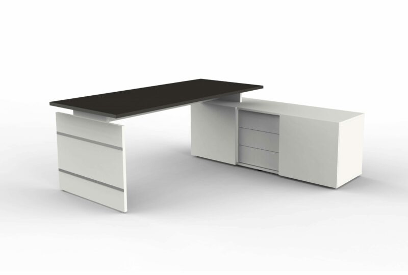 Schreibtisch-mit-Sideboard-Anthrazit