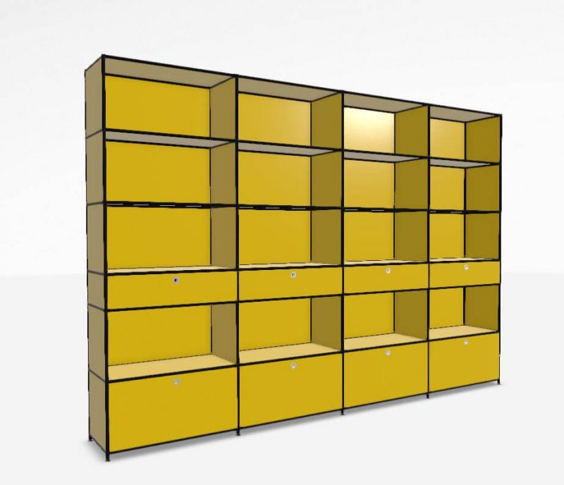 Regal_System4_Gelb_Schwarz