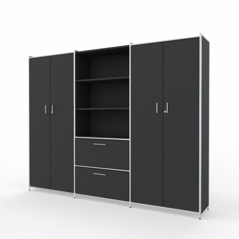 bueroschrank-2-tueren-2schubfaecher-5oh-anthrazit