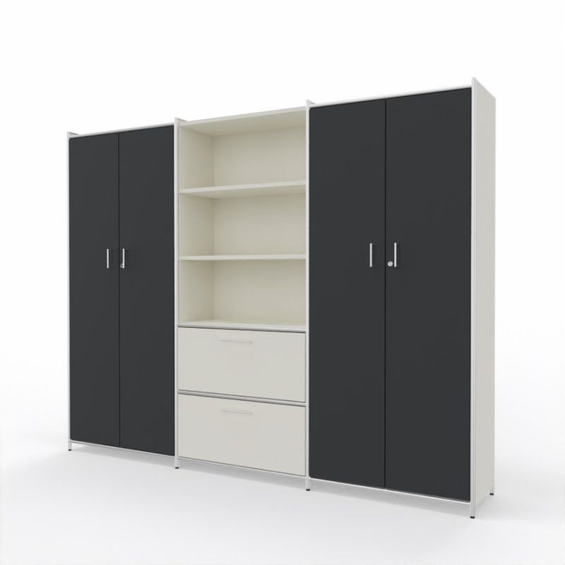 bueroschrank-2-tueren-2schubfaecher-5oh-weiss-anthrazit