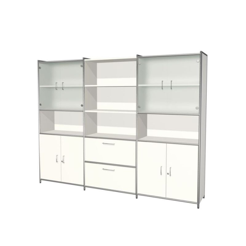 bueroschrank-4-tueren-2-schubladen-weiss-glas