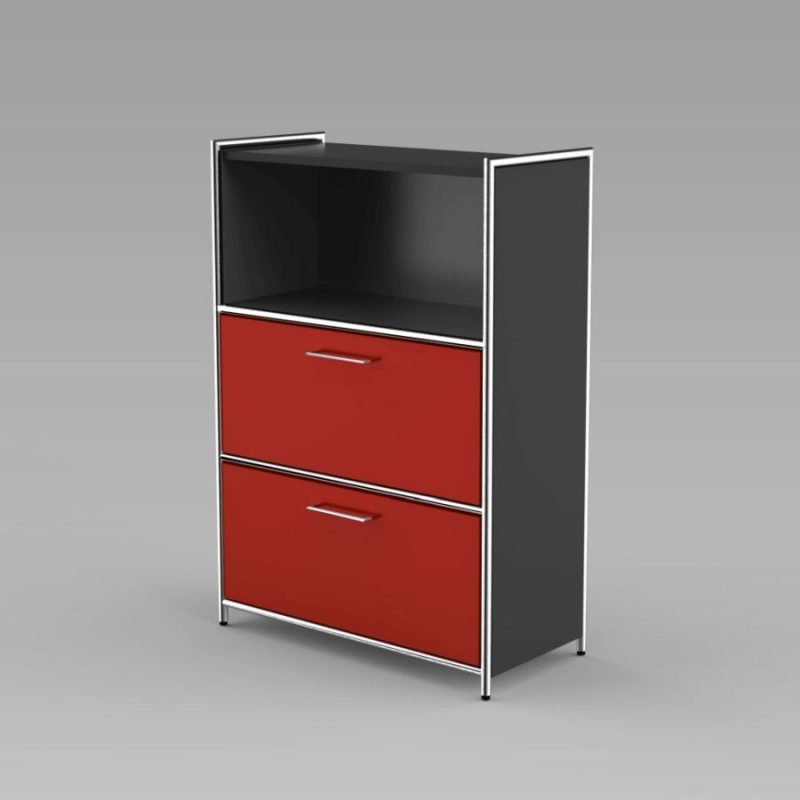 highboard-2-schubladen-3oh-anthrazit-rot