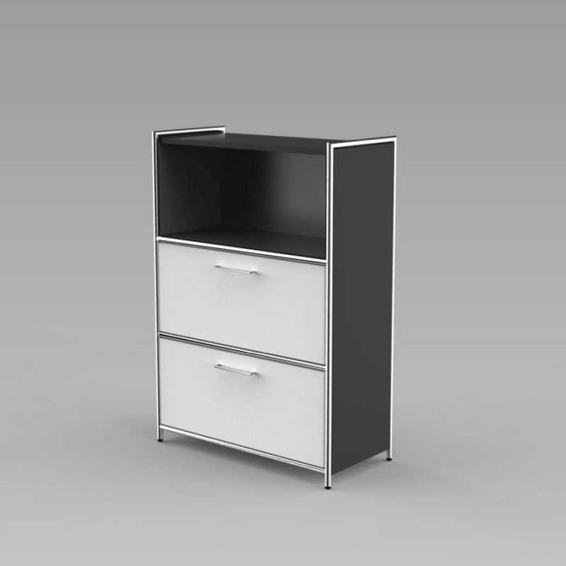 highboard-2-schubladen-anthrazit-weiss