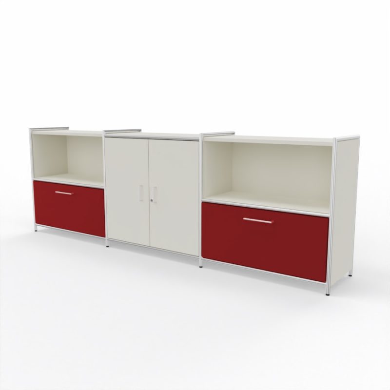 sideboard-1-tuer-2-schubfaecher-weiss-rot-2
