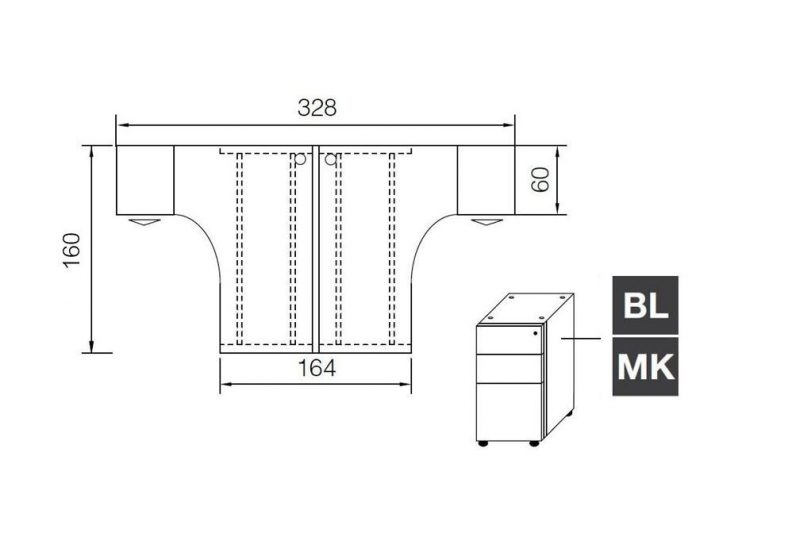 skizze-mit-abmessungen-fuer-formschreibtisch-mit-container-wm.0407.m3+farbauswahl