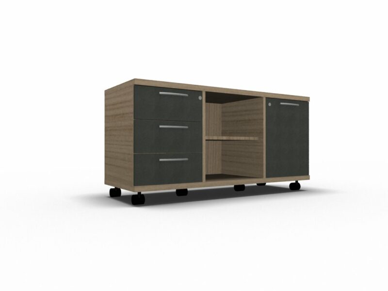 Rollcontainer_Sideboard_A120M_Cacao_Anthrazit