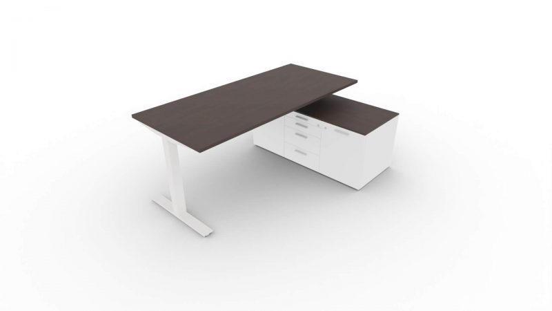 Schreibtisch-Winglet-mit-Sideboard-Wenge-Weiss