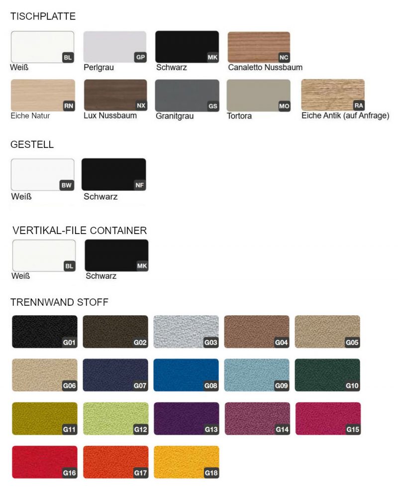 Farben-Teamarbeitsplatz-Winglet-4-Personen