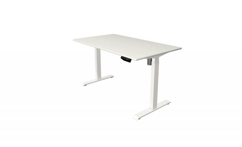 Schreibtisch-elektrisch-hoehenverstellbar-Updown-1-Tischplatte-weiss-Gestell-weiss