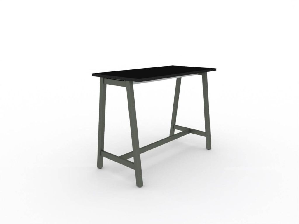 Hochtisch-Tischplatte-schwarz-Gestell-anthrazit