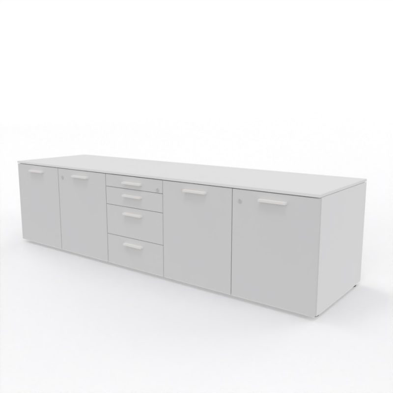sideboard-4-schubladen-4-tueren-top+korpus-weiss-front-perlgrau
