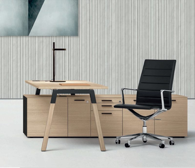 Chefschreibtisch mit Sideboard groß - Polare