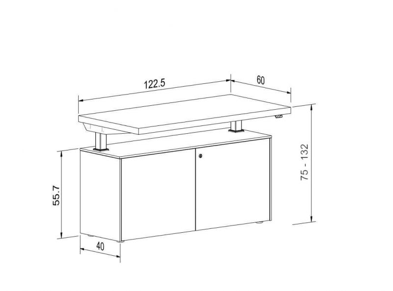 Höhenverstellbarer-Tisch-mit-Sideboard-Abmessungen