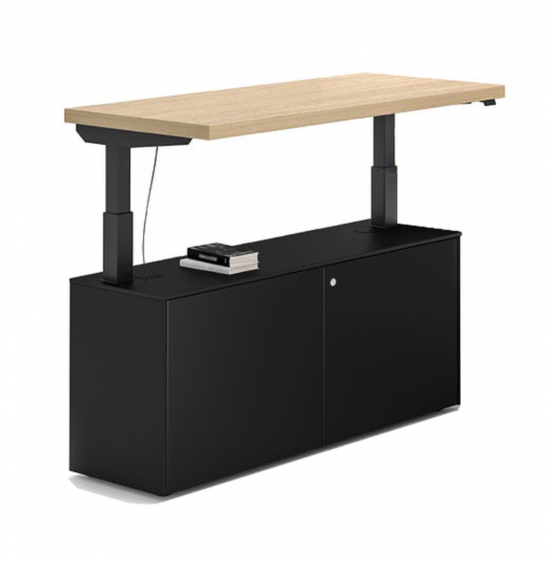 Höhenverstellbarer Tisch Sile mit integriertem Sideboard