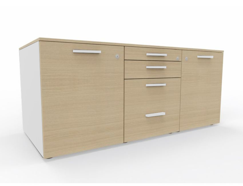 sile-sideboard-4-schubladen-eiche-natur-weiss