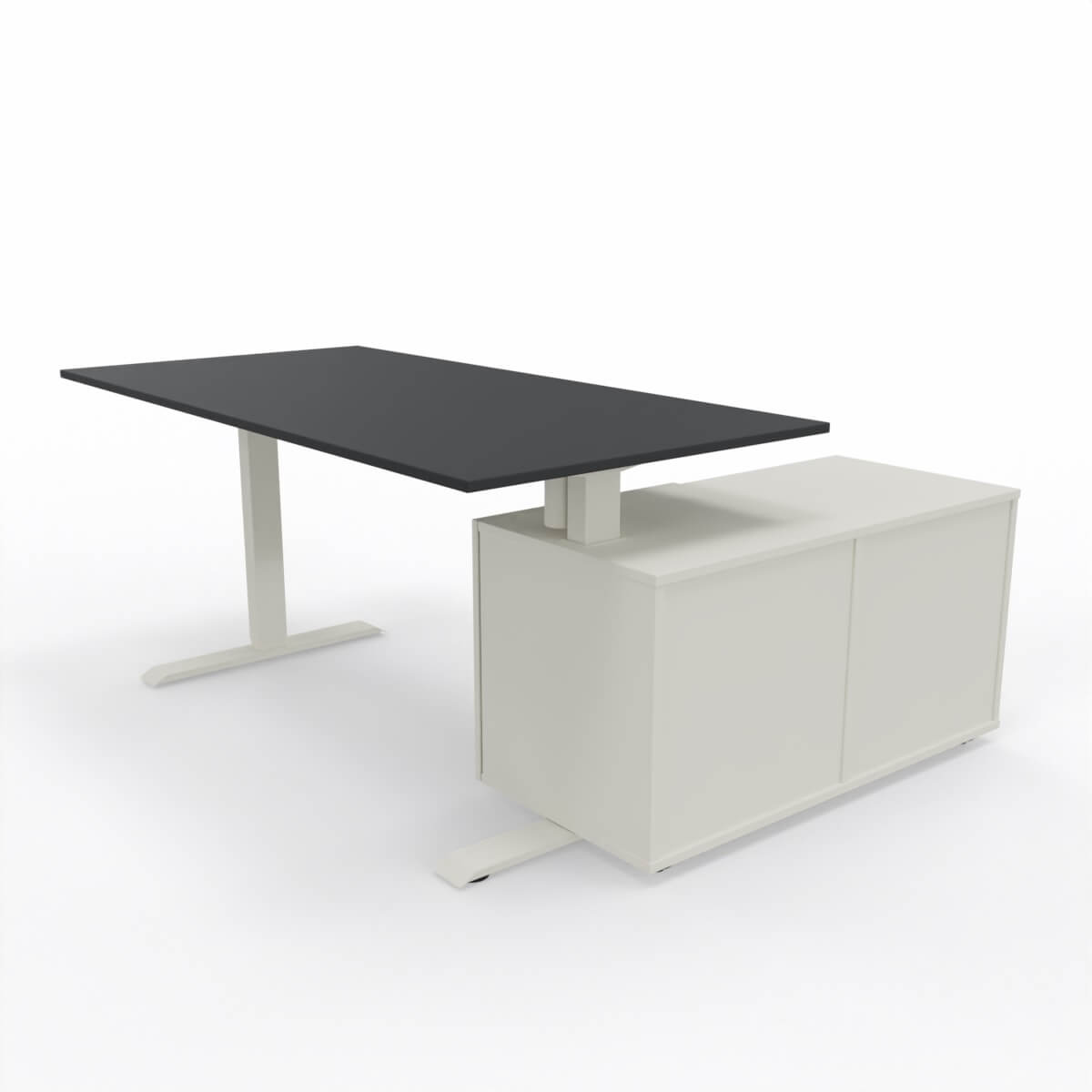 Hoehenverstellbarer-Schreibtisch-UpDown1-mit-Sideboard-Tischplatte-anthrazit