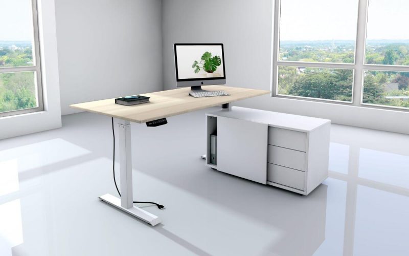 Schreibtisch-mit-Sideboard-UpDown-elektrisch-hoehenverstellbar