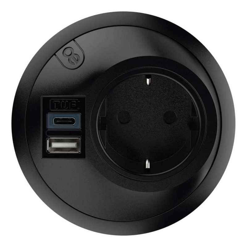 Tischsteckdose Power PixelTUF Schuko USB AC_26203_003