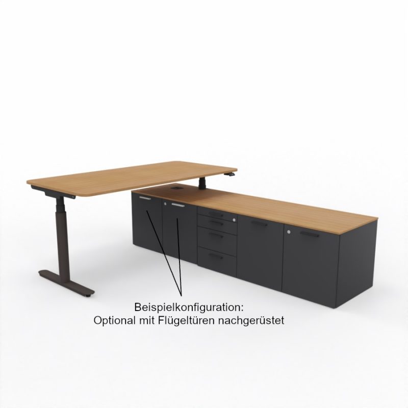 nuvola-beispielkonfiguration-schreibtisch+sideboard-gross+fluegeltueren