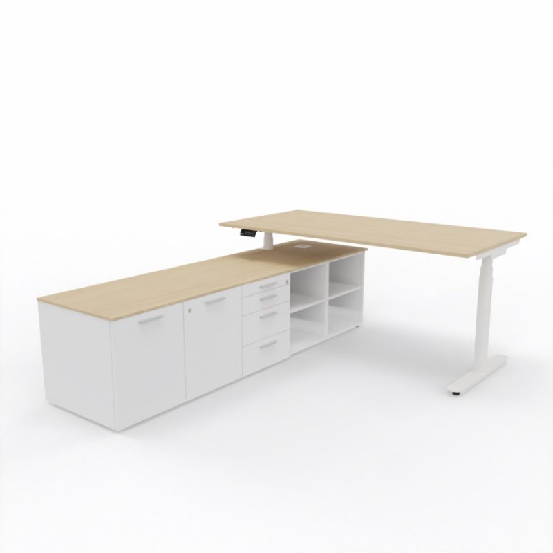 nuvola-schreibtisch+sideboard-mit-4-schubladen-eichenatur-weiss-li
