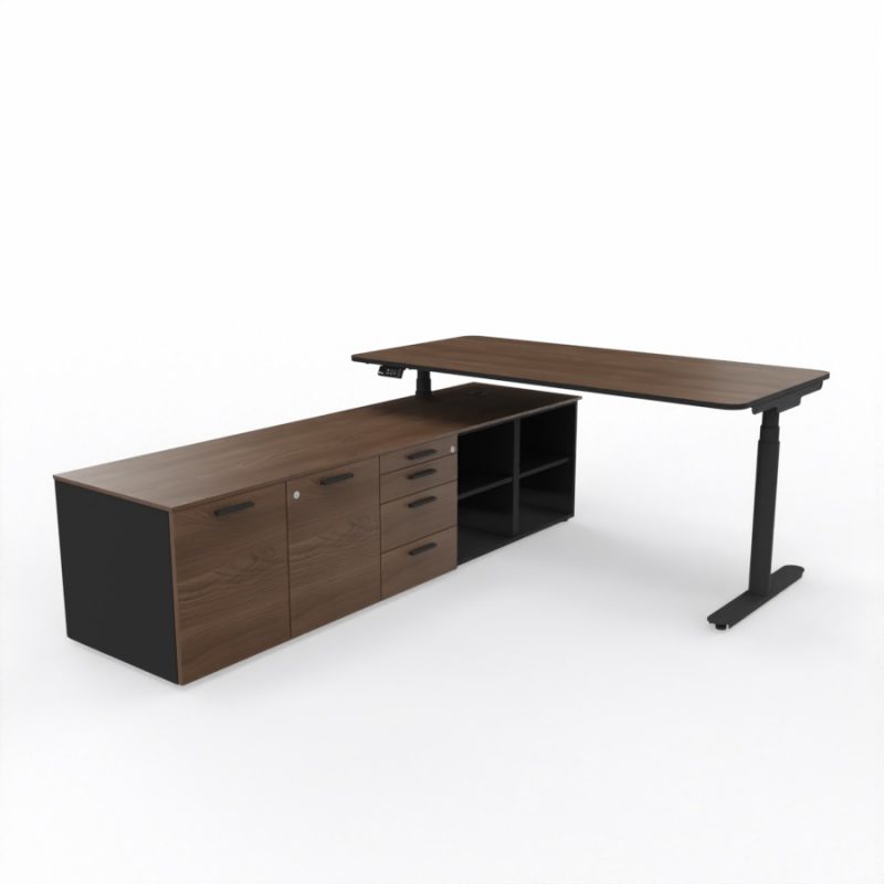 nuvola-schreibtisch+sideboard-mit-4-schubladen-luxnussbam-schwarz-li