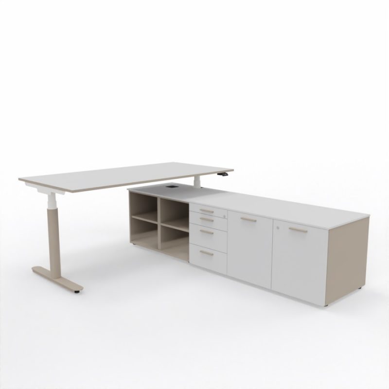 nuvola-schreibtisch+sideboard-mit-4-schubladen-perlgrau-totora-r
