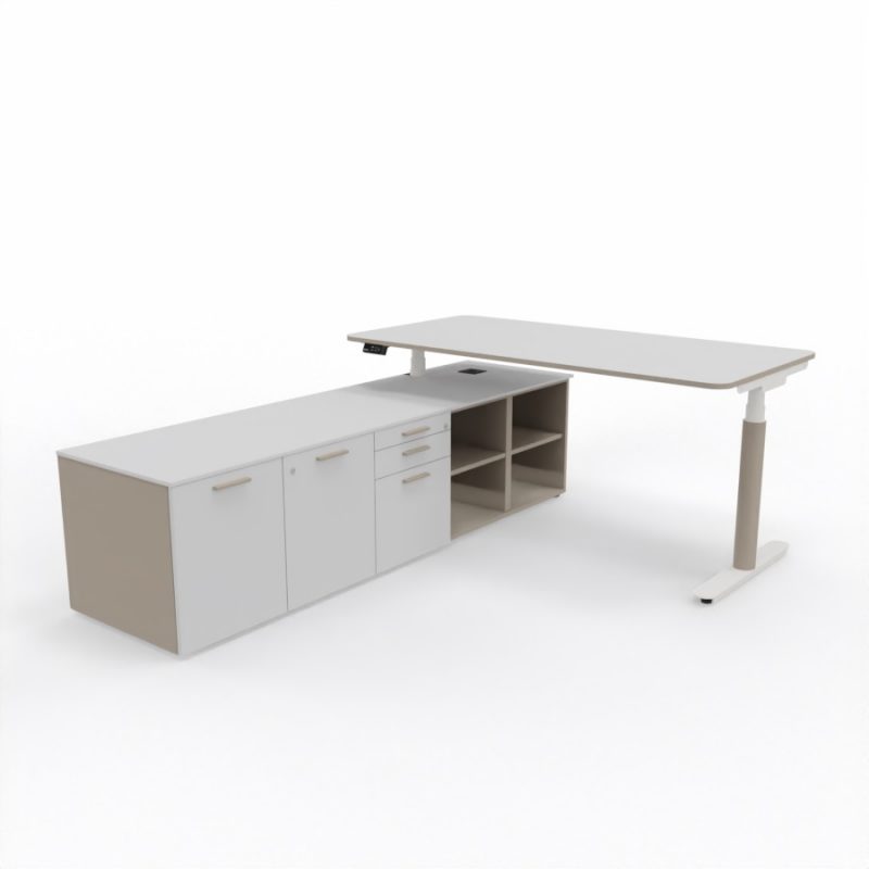 nuvola-schreibtisch+sideboard-mit-haengeregistratur-perlgrau-tortora-li