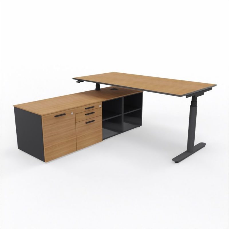 schreibtisch-elektr-verstellb-mit-sideboard-mit-hangeregistratur-canalletonussbaum-titangrau-schwarz-2