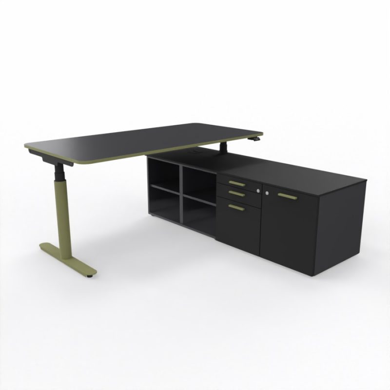 schreibtisch-elektr-verstellb-mit-sideboard-mit-hangeregistratur-schwarz-olive-titangrau