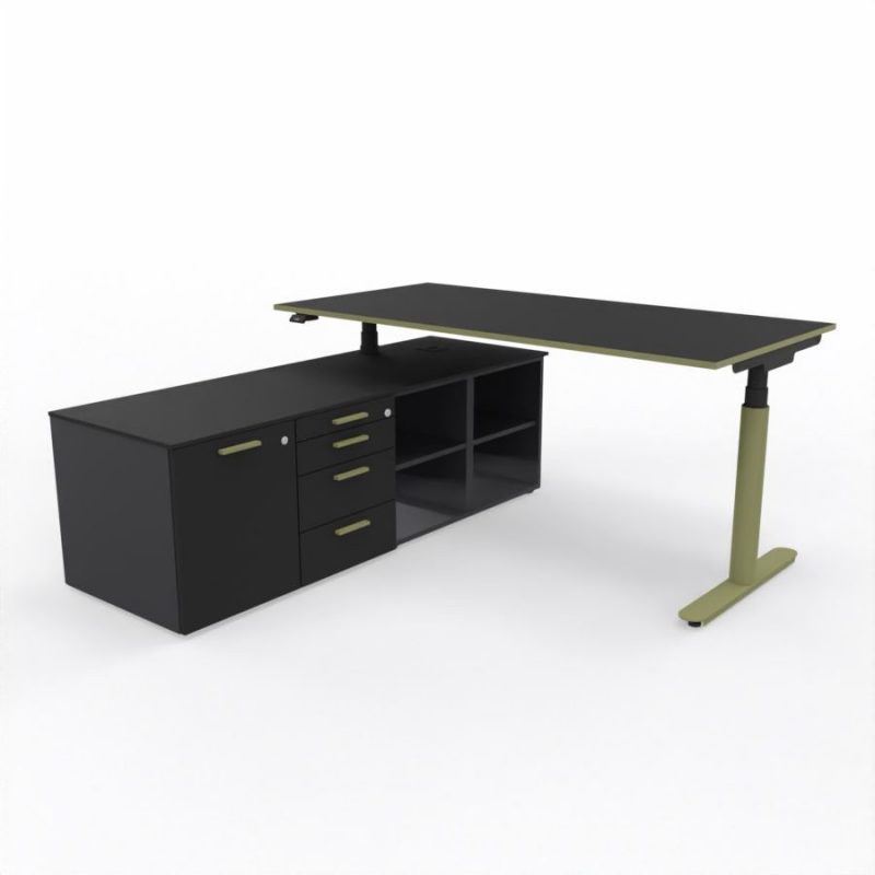 schreibtisch-elektr-verstellb-mt-sidebord-4-schubladen-schwarz-olive-titangrau-2