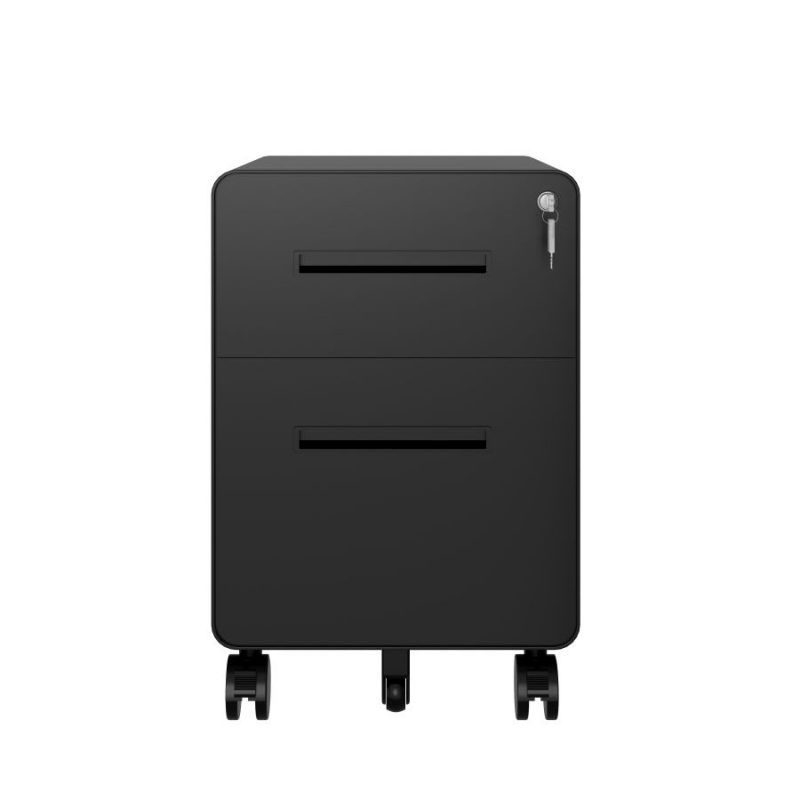 bisley-rollcontainer-schwarz-2-schubladen