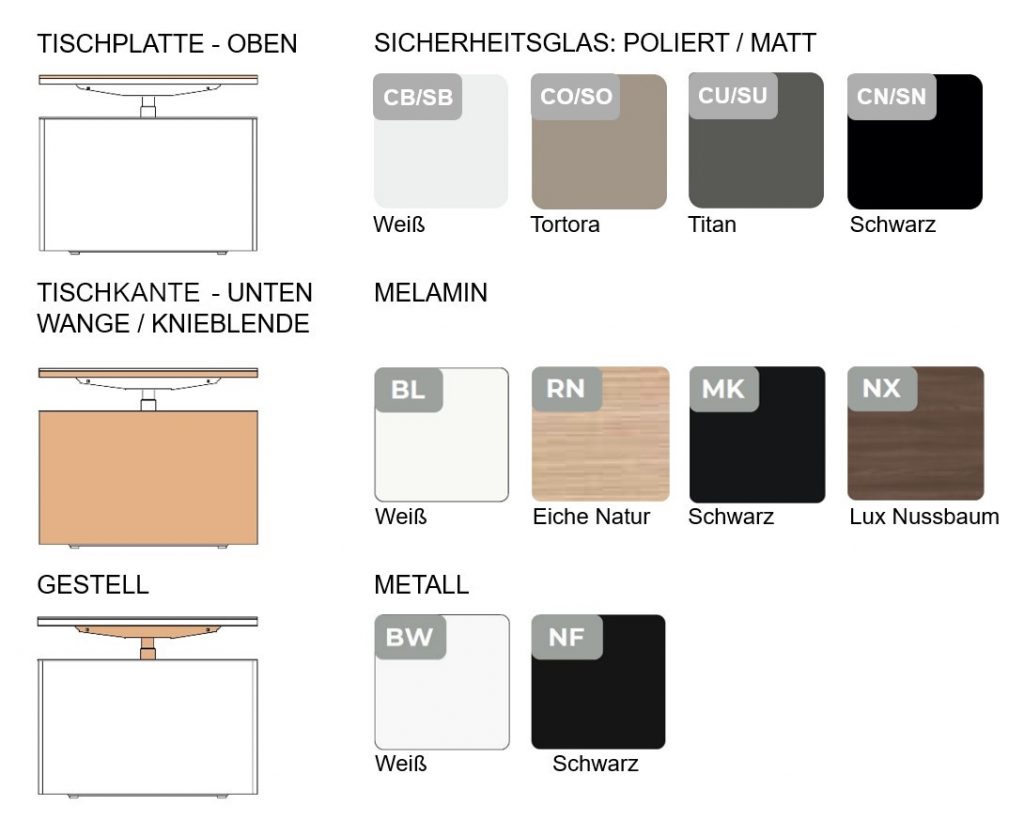 farbkarte-sile_e-glasschreibtisch-elektrisch-hoehenverstellbar